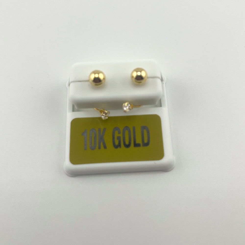 10k solid gold genuine Swarovski Simulated diamond beautiful gift earrings SALE